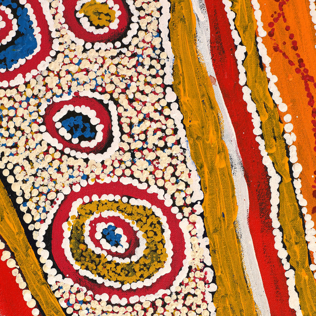 Aboriginal Art by Ormay Nangala Gallagher, Yankirri Jukurrpa (Emu Dreaming) - Ngarlikurlangu, 122x61cm - ART ARK®