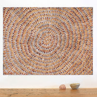 Aboriginal Artwork by Patricia Nakamarra Oldfield, Karnta Jukurrpa (Women's Dreaming) - Bush Medicine, 61x46cm