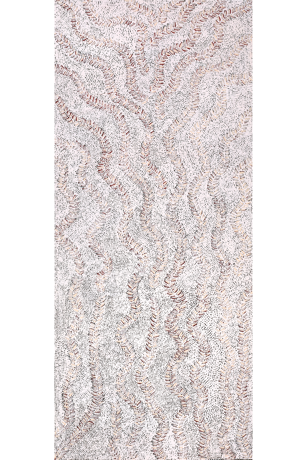 Aboriginal Artwork by Patricia Nakamarra Oldfield, Karnta Jukurrpa (Women's Dreaming) - Bush Medicine, 107x46cm