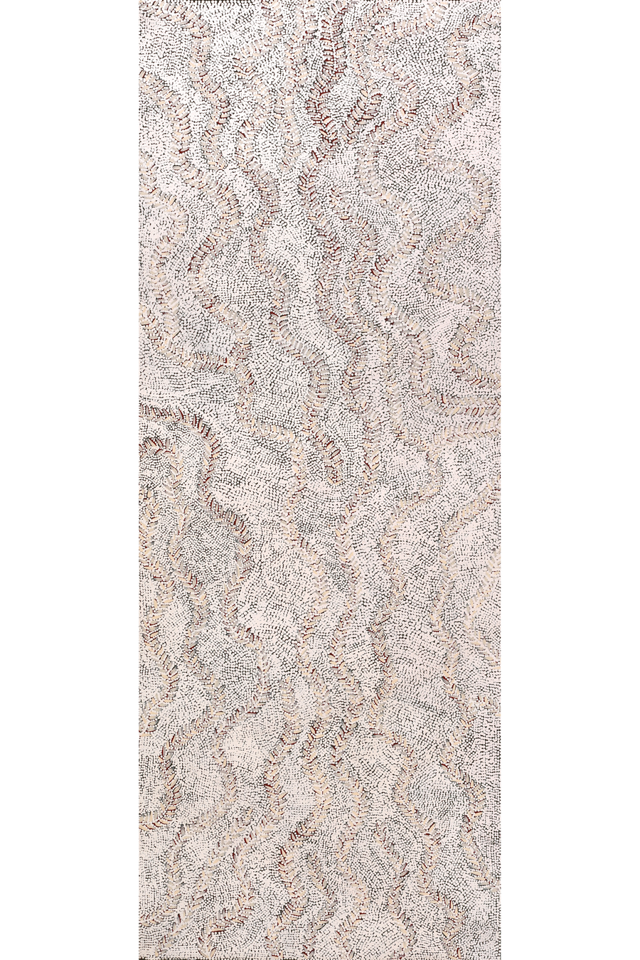 Aboriginal Artwork by Patricia Nakamarra Oldfield, Karnta Jukurrpa (Women's Dreaming) - Bush Medicine, 122x46cm