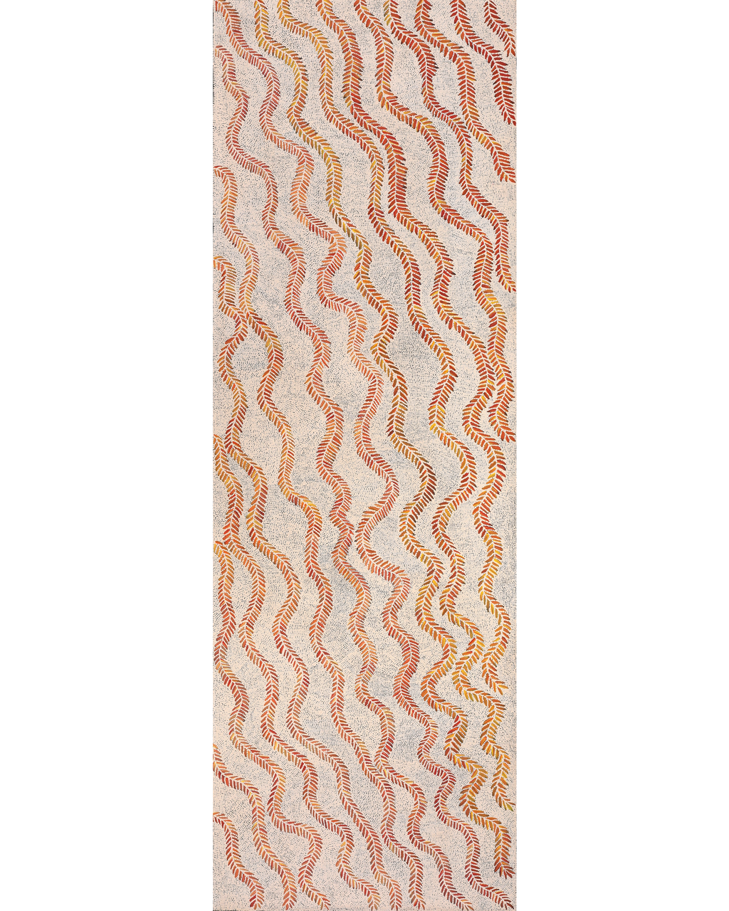 Aboriginal Artwork by Patricia Nakamarra Oldfield, Karnta Jukurrpa (Women's Dreaming) - Bush Medicine, 183x61cm