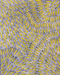 Aboriginal Artwork by Patricia Nakamarra Oldfield, Warna Jukurrpa (Snake Dreaming), 50x40cm