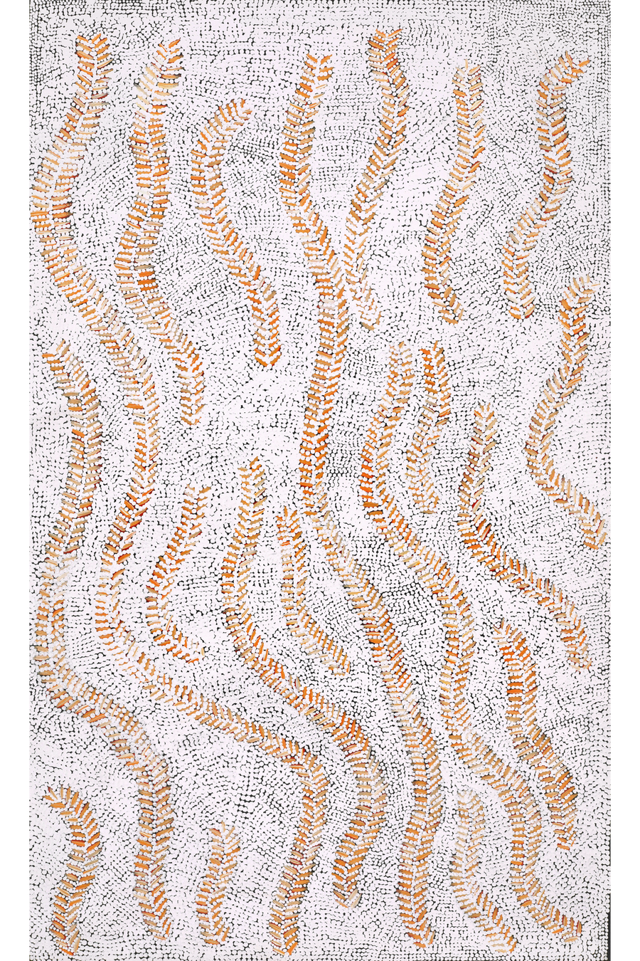 Aboriginal Artwork by Patricia Nakamarra Oldfield, Karnta Jukurrpa (Women's Dreaming) - Bush Medicine, 76x46cm
