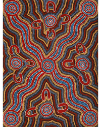 Aboriginal Artwork by Patricia Robinson, Karnta Jukurrpa (Womens Dreaming), 61x46cm