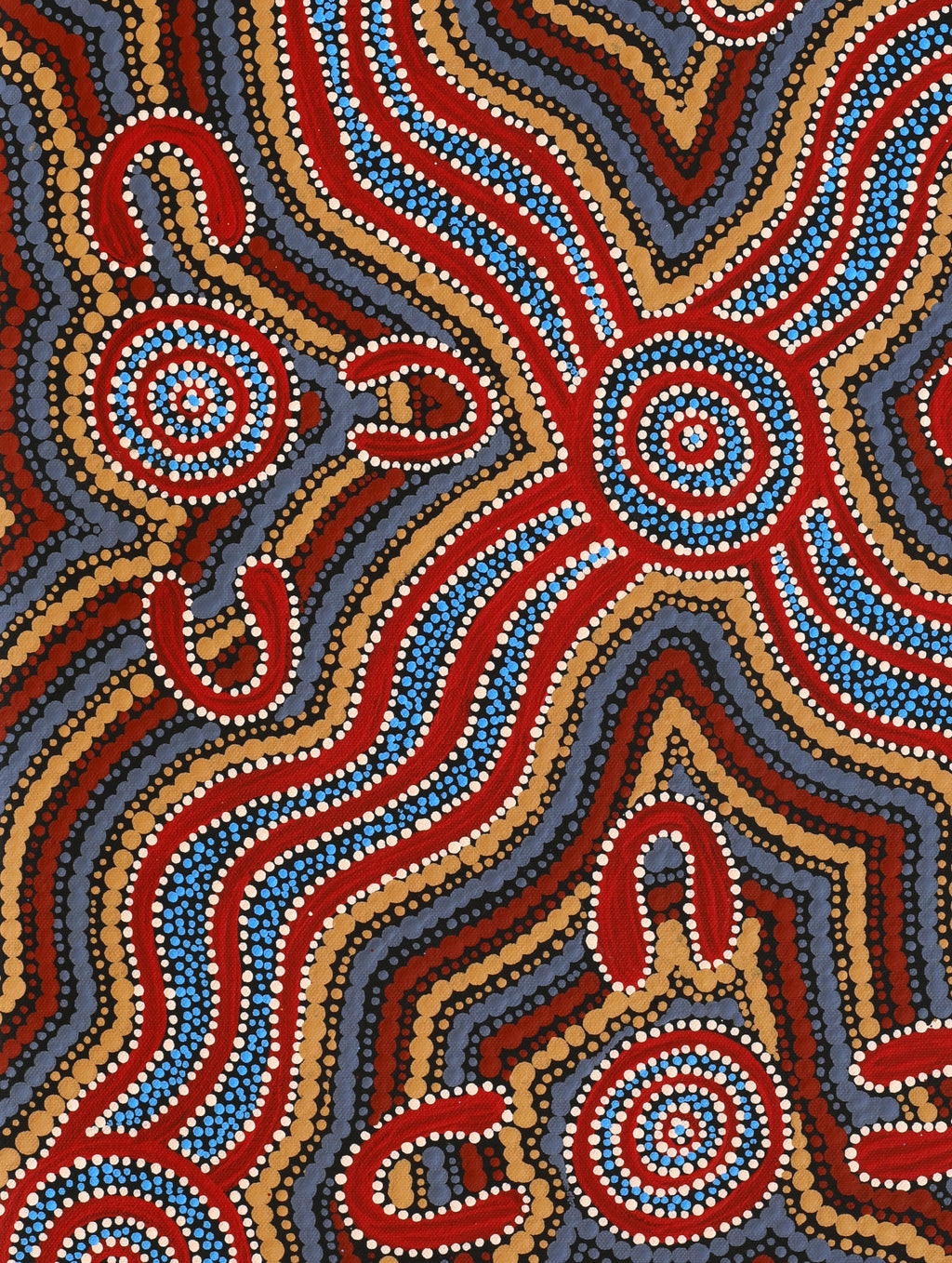 Aboriginal Artwork by Patricia Robinson, Karnta Jukurrpa (Womens Dreaming), 61x46cm
