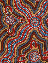 Aboriginal Artwork by Patricia Robinson, Karnta Jukurrpa (Womens Dreaming), 61x46cm