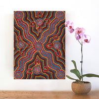Aboriginal Artwork by Patricia Robinson, Karnta Jukurrpa (Womens Dreaming), 61x46cm