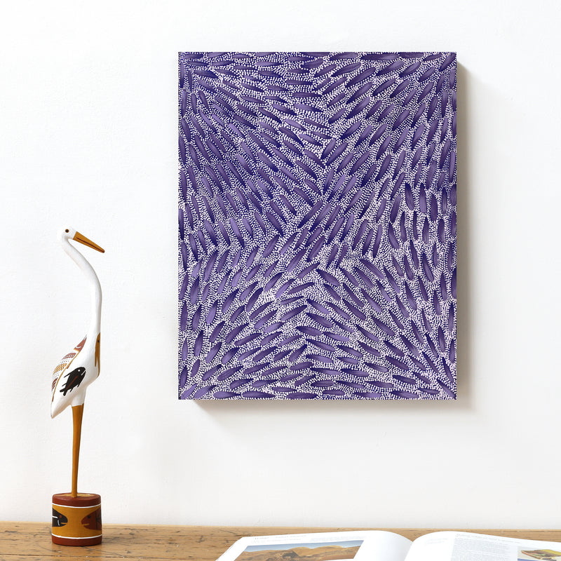 Aboriginal Artwork by Patricia Nakamarra Oldfield, Warna Jukurrpa (Snake Dreaming), 50x40cm