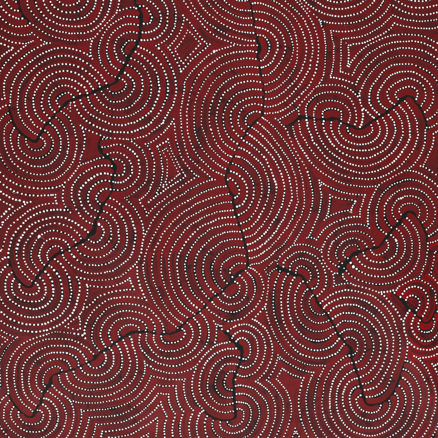 Aboriginal Artwork by Patrick Japangardi Williams, Mina Mina Jukurrpa (Mina Mina Dreaming), 107x61cm