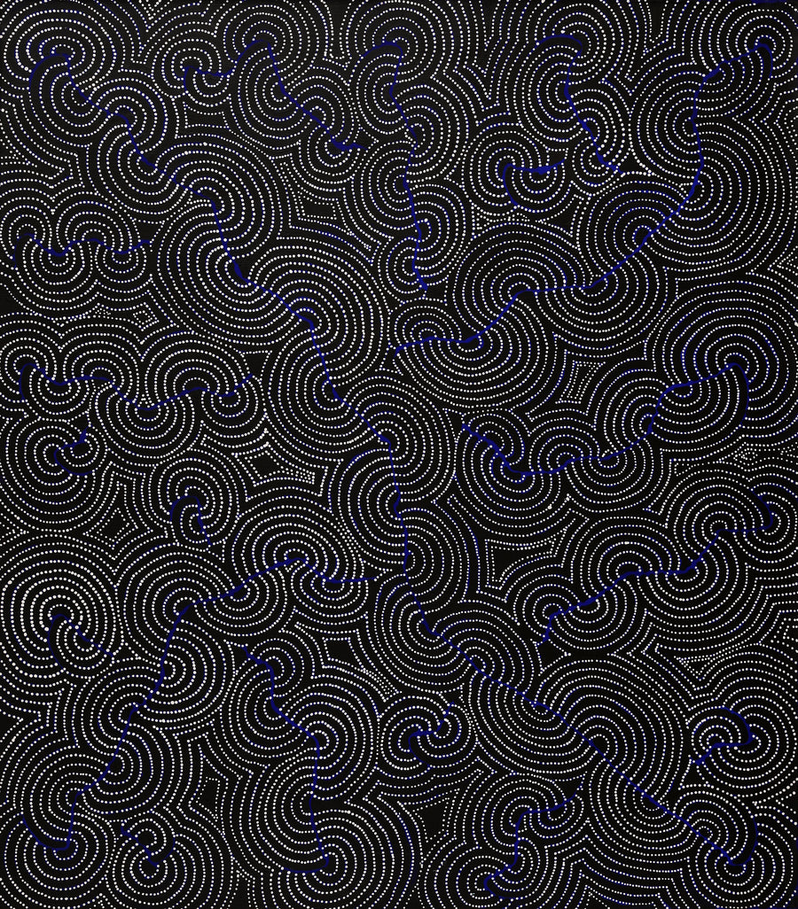 Aboriginal Artwork by Patrick Japangardi Williams, Mina Mina Jukurrpa (Mina Mina Dreaming), 122x107cm