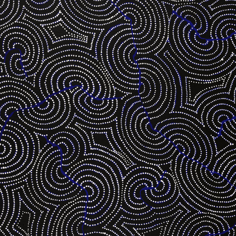 Aboriginal Artwork by Patrick Japangardi Williams, Mina Mina Jukurrpa (Mina Mina Dreaming), 122x107cm