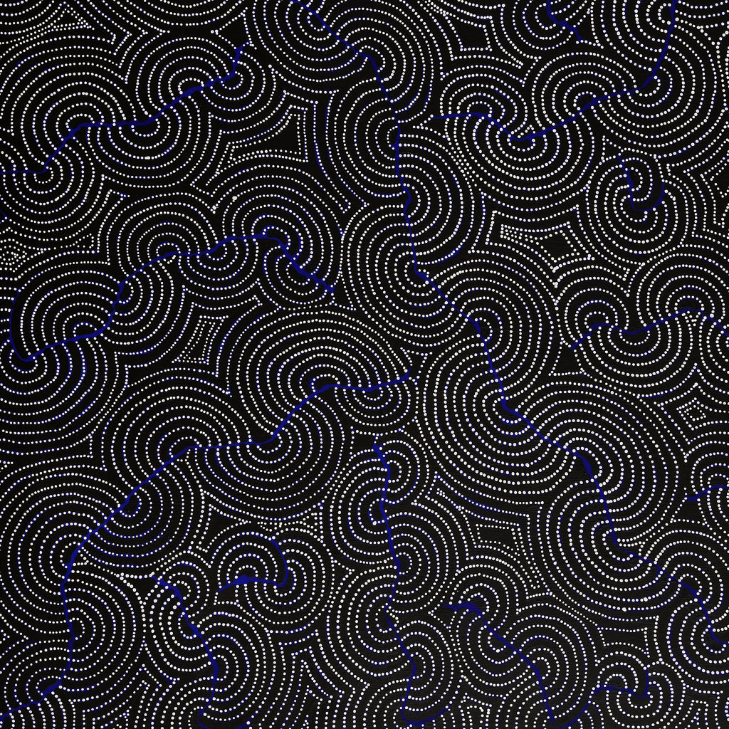 Aboriginal Artwork by Patrick Japangardi Williams, Mina Mina Jukurrpa (Mina Mina Dreaming), 122x107cm