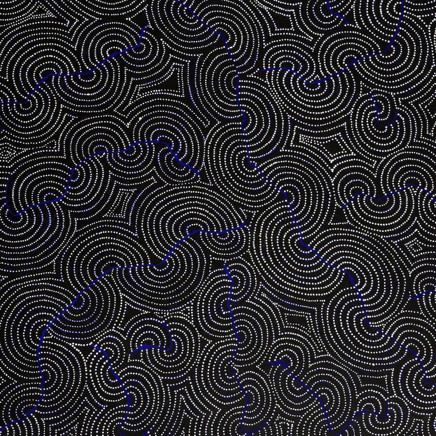 Aboriginal Artwork by Patrick Japangardi Williams, Mina Mina Jukurrpa (Mina Mina Dreaming), 122x107cm