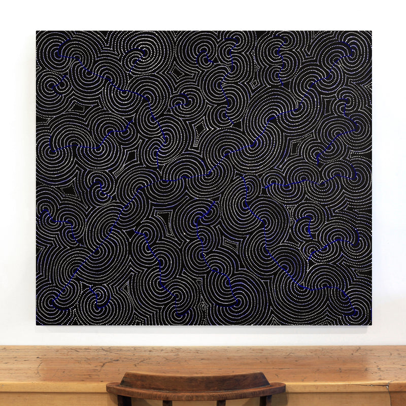 Aboriginal Artwork by Patrick Japangardi Williams, Mina Mina Jukurrpa (Mina Mina Dreaming), 122x107cm