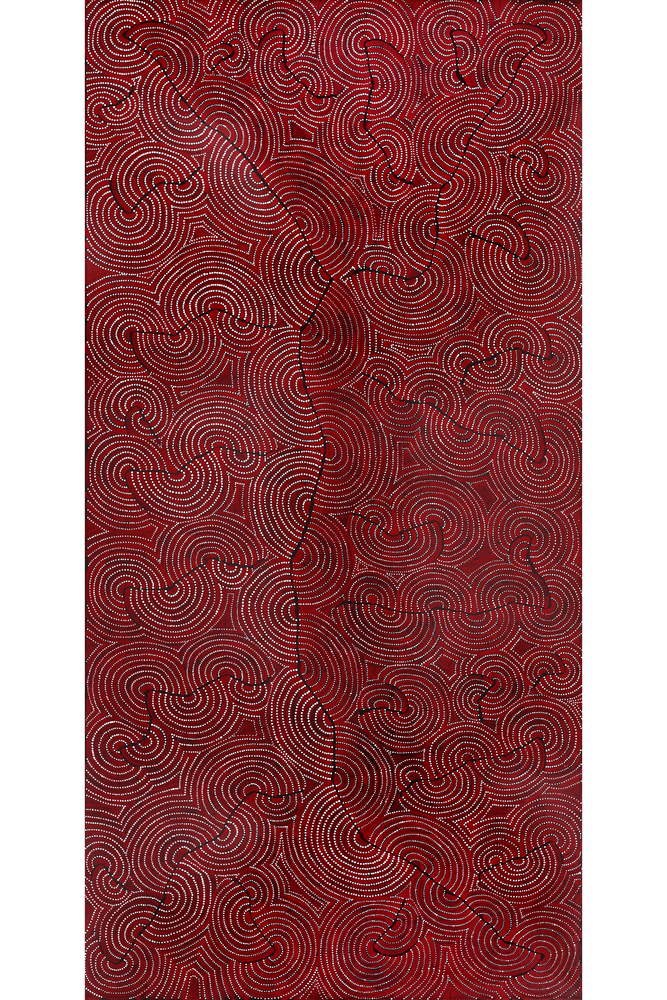 Aboriginal Artwork by Patrick Japangardi Williams, Mina Mina Jukurrpa (Mina Mina Dreaming), 183x91cm