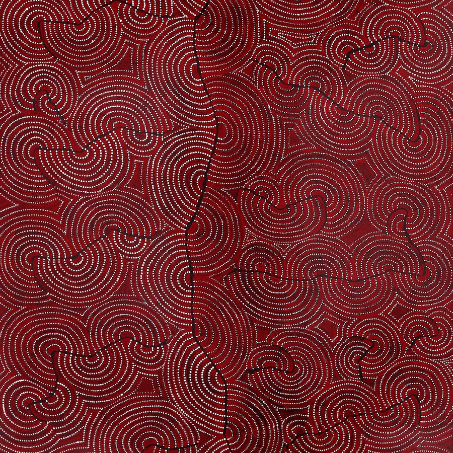 Aboriginal Artwork by Patrick Japangardi Williams, Mina Mina Jukurrpa (Mina Mina Dreaming), 183x91cm
