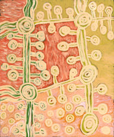 Aboriginal Artwork by Tjutjuna Paul Andy, Seven Sisters, 122x102cm