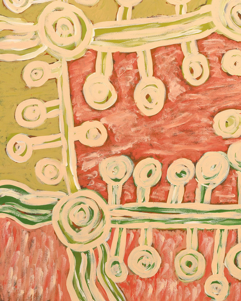 Aboriginal Artwork by Tjutjuna Paul Andy, Seven Sisters, 122x102cm