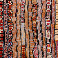 Aboriginal Artwork by Tjutjuna Paul Andy, Kalaya Tjukurpa, 152x122cm