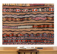 Aboriginal Artwork by Tjutjuna Paul Andy, Kalaya Tjukurpa, 152x122cm