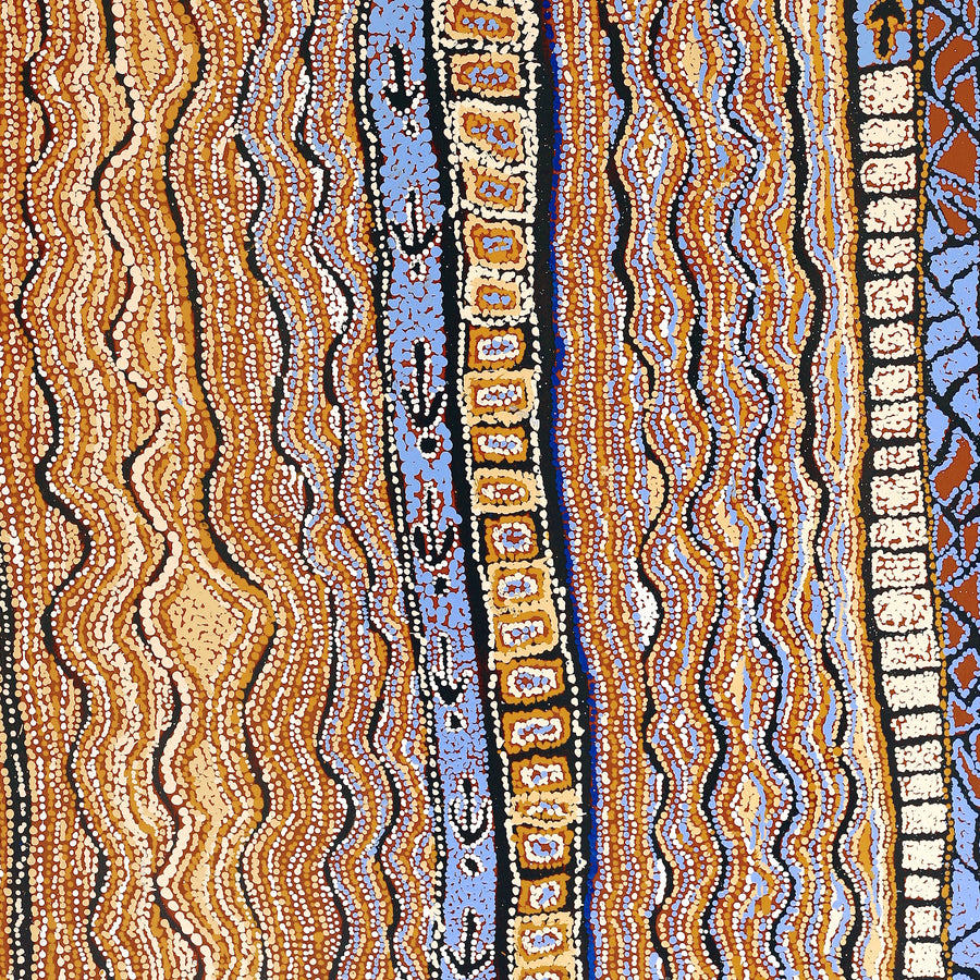 Aboriginal Artwork by Tjutjuna Paul Andy, Kalaya Tjukurpa, 182x135cm