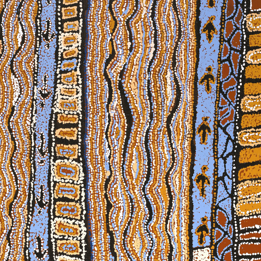 Aboriginal Artwork by Tjutjuna Paul Andy, Kalaya Tjukurpa, 182x135cm