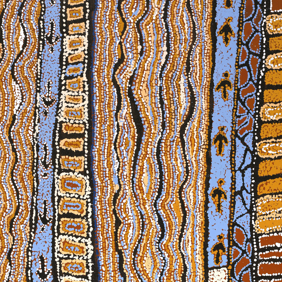 Aboriginal Art by Tjutjuna Paul Andy, Kalaya Tjukurpa, 182x135cm - ART ARK®