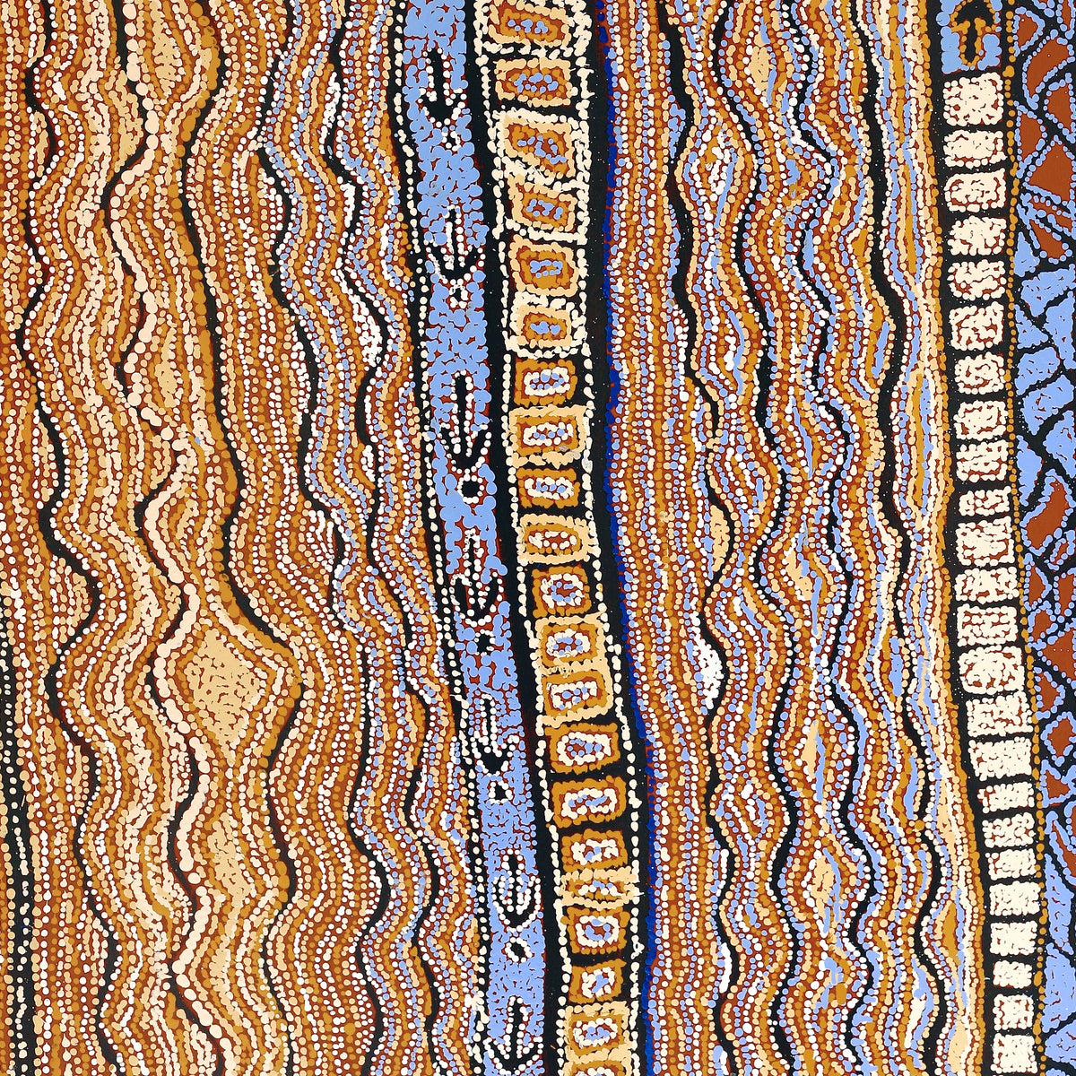 Aboriginal Art by Tjutjuna Paul Andy, Kalaya Tjukurpa, 182x135cm - ART ARK®