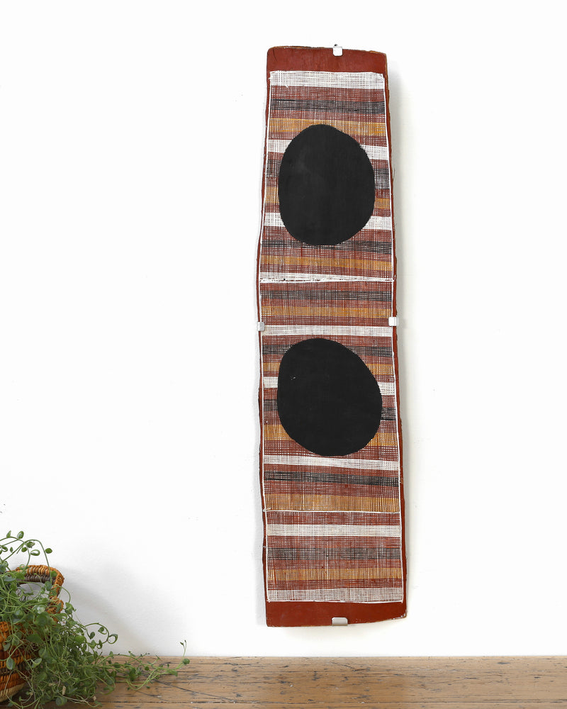 Aboriginal Artwork by Paul Nabulumo Namarinjmak, Untitiled, 74x18cm Bark