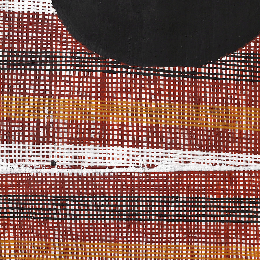 Aboriginal Artwork by Paul Nabulumo Namarinjmak, Untitiled, 74x18cm Bark
