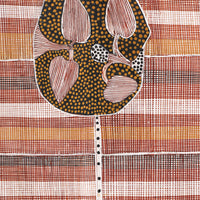Aboriginal Artwork by Paul Nabulumo Namarinjmak, Wayuk (Water lily), 102x40cm Bark