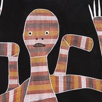 Aboriginal Artwork by Paul Nabulumo Namarinjmak, Namarrkon the Lightning Spirit, 108x50cm Bark