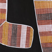 Aboriginal Artwork by Paul Nabulumo Namarinjmak, Namarrkon the Lightning Spirit, 108x50cm Bark