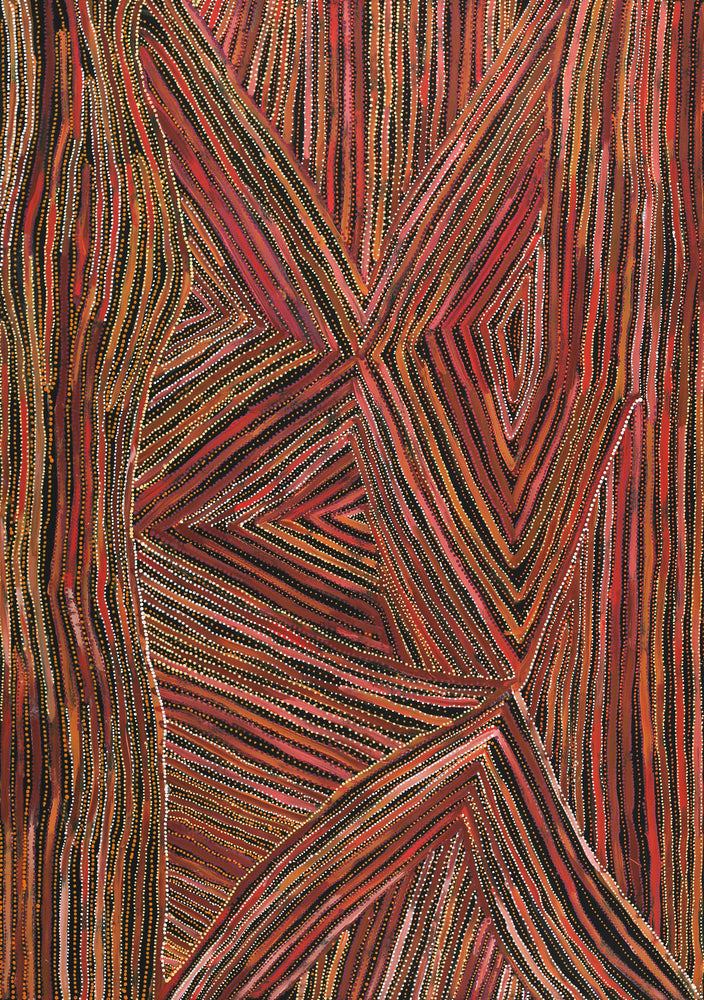 Aboriginal Artwork by Pauline Napangardi Gallagher, Lukarrara Jukurrpa, 152x107cm