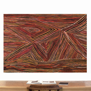 Aboriginal Artwork by Pauline Napangardi Gallagher, Lukarrara Jukurrpa, 152x107cm - ART ARK®