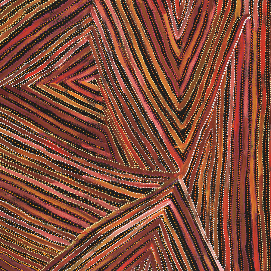 Aboriginal Artwork by Pauline Napangardi Gallagher, Lukarrara Jukurrpa, 152x107cm