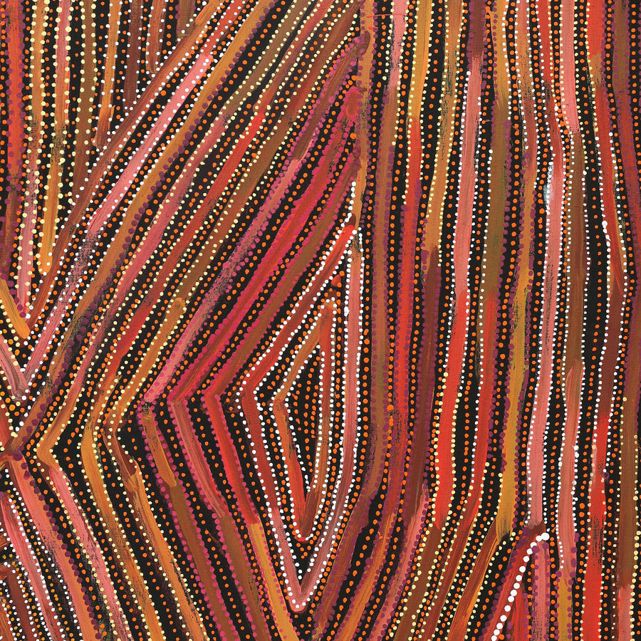 Aboriginal Artwork by Pauline Napangardi Gallagher, Lukarrara Jukurrpa, 152x107cm
