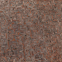 Aboriginal Artwork by Pauline Napangardi Gallagher, Lukarrara Jukurrpa, 107x107cm