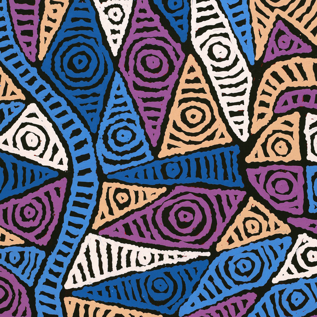 Aboriginal Art by Pauline Napangardi Gallagher, Mina Mina Jukurrpa - Ngalyipi, 107x76cm - ART ARK®