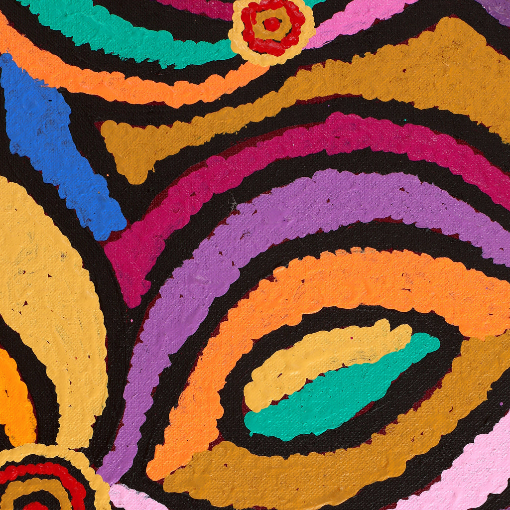 Aboriginal Artwork by Pauline Napangardi Gallagher, Mina Mina Jukurrpa - Ngalyipi, 91x76cm
