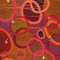 Aboriginal Artwork by Pauline Nampijinpa Singleton, Yankirri Jukurrpa (Emu Dreaming) - Ngarlikurlangu, 122x91cm