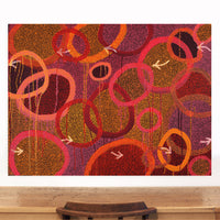 Aboriginal Artwork by Pauline Nampijinpa Singleton, Yankirri Jukurrpa (Emu Dreaming) - Ngarlikurlangu, 122x91cm