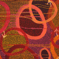 Aboriginal Artwork by Pauline Nampijinpa Singleton, Yankirri Jukurrpa (Emu Dreaming) - Ngarlikurlangu, 122x91cm