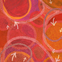 Aboriginal Artwork by Pauline Nampijinpa Singleton, Yankirri Jukurrpa (Emu Dreaming) - Ngarlikurlangu, 182x122cm