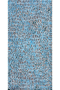 Aboriginal Artwork by Peggy Nampijinpa Brown, Warlukurlangu Jukurrpa (Fire country Dreaming), 61x30cm