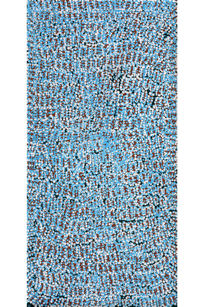 Aboriginal Artwork by Peggy Nampijinpa Brown, Warlukurlangu Jukurrpa (Fire country Dreaming), 61x30cm