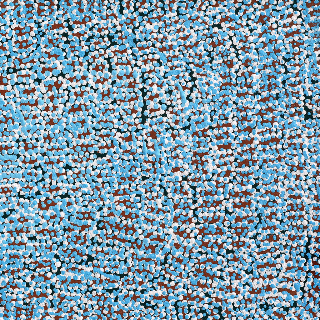 Aboriginal Artwork by Peggy Nampijinpa Brown, Warlukurlangu Jukurrpa (Fire country Dreaming), 61x30cm