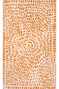 Aboriginal Artwork by Peggy Nampijinpa Brown, Warlukurlangu Jukurrpa (Fire country Dreaming), 76x46cm