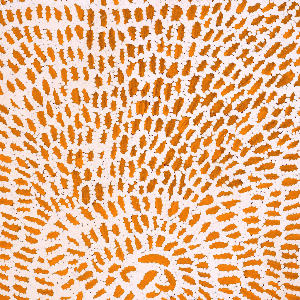 Aboriginal Artwork by Peggy Nampijinpa Brown, Warlukurlangu Jukurrpa (Fire country Dreaming), 76x46cm