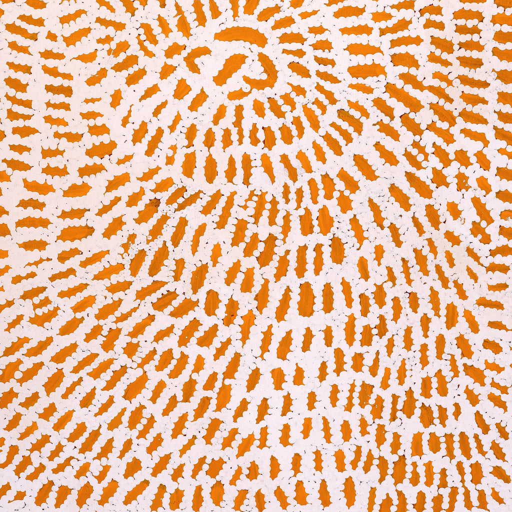 Aboriginal Artwork by Peggy Nampijinpa Brown, Warlukurlangu Jukurrpa (Fire country Dreaming), 76x46cm